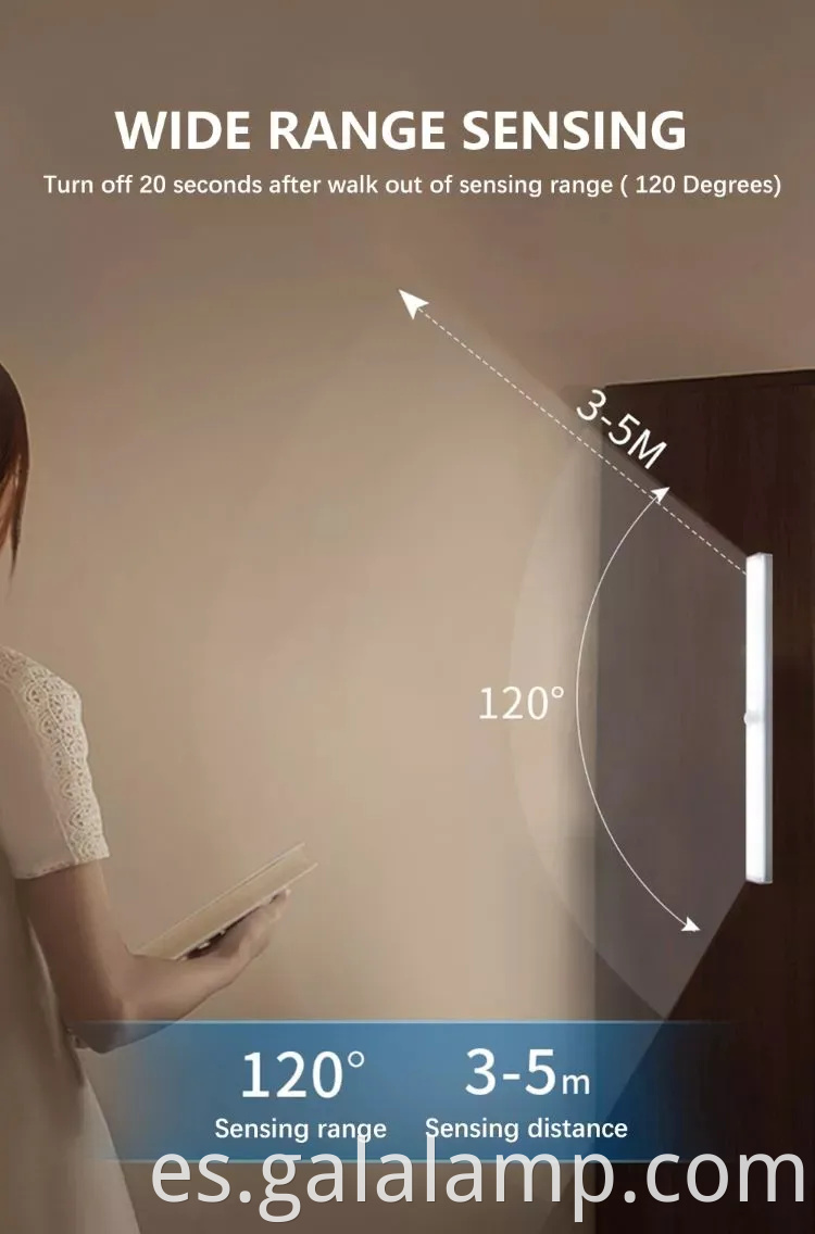 Luz LED de inducción magnética inalámbrica para gabinetes y armarios